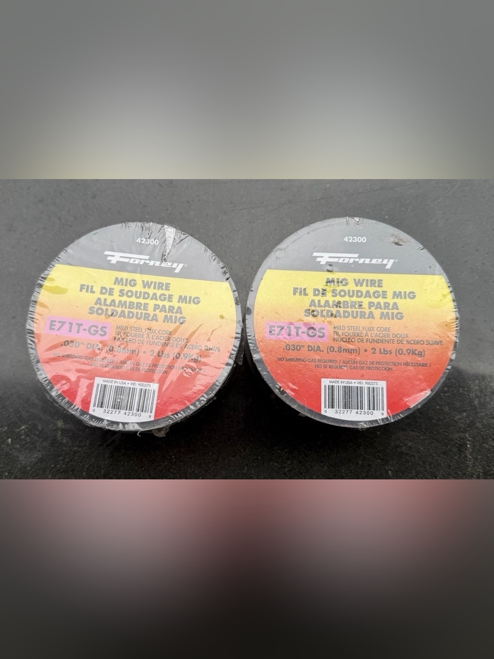 2 Forney 42300 E71T-GS Flux Core Mild Steel MIG Welding Wire 0.030